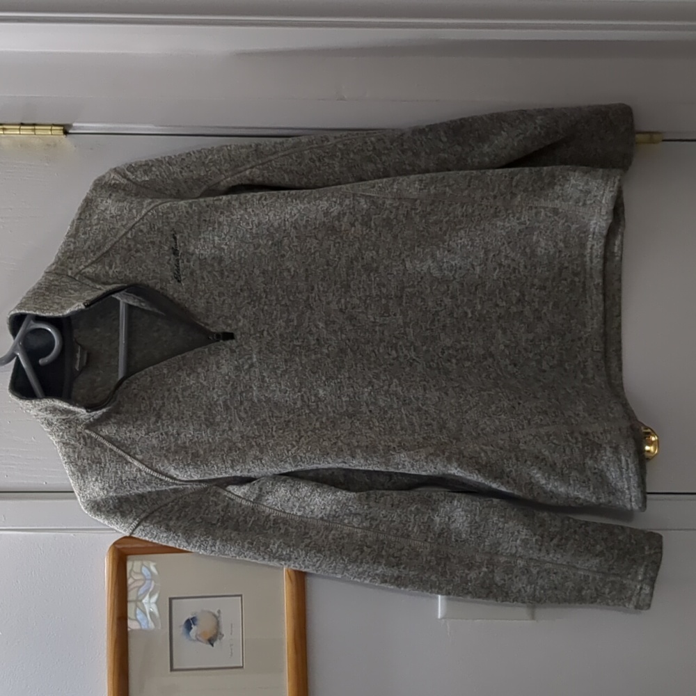 Eddie Bauer men's pullover polyester size medium gray tan